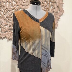 Parsley & Sage Artistic Patchwork Long Sleeve Top